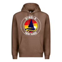 Chestnut dingle ireland vintage sailboat 70s retro sunset Premium Hoodie - artisFamous