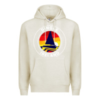 Oatmeal Heather dingle ireland vintage sailboat 70s retro sunset Premium Hoodie - artisFamous