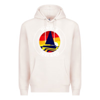 Pale Pink dingle ireland vintage sailboat 70s retro sunset Premium Hoodie - artisFamous