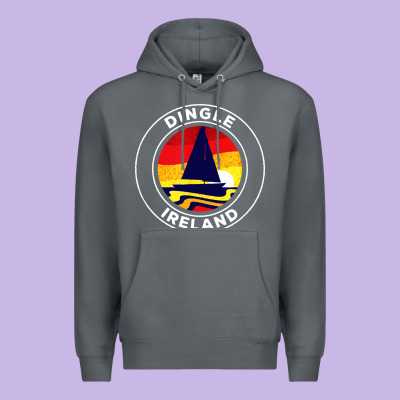 Dingle Ireland Vintage Sailboat 70s Retro Sunset Premium Hoodie Designed By Artisfamous