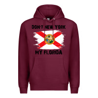 Burgundy don't new york my florida t shirt flag Premium Hoodie - artisFamous
