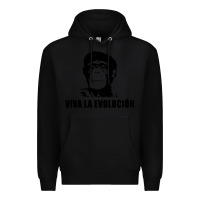 Black viva la evolucion Premium Hoodie - artisFamous