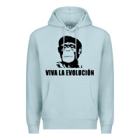 Blue Mist viva la evolucion Premium Hoodie - artisFamous
