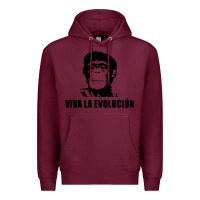 Burgundy viva la evolucion Premium Hoodie - artisFamous