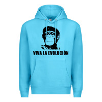 Ocean Blue viva la evolucion Premium Hoodie - artisFamous