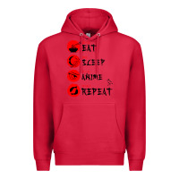 Cardinal eat sleep anime repeat japanese Premium Hoodie - artisFamous