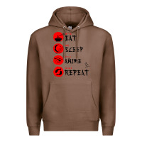 Chestnut eat sleep anime repeat japanese Premium Hoodie - artisFamous