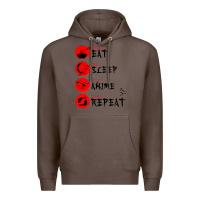Coffee eat sleep anime repeat japanese Premium Hoodie - artisFamous