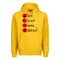 Lemon eat sleep anime repeat japanese Premium Hoodie - artisFamous
