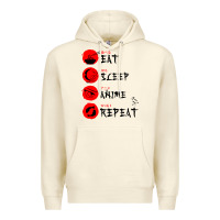 Sandshell eat sleep anime repeat japanese Premium Hoodie - artisFamous