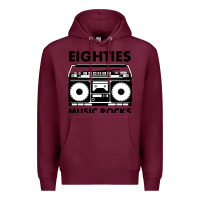 Burgundy eighties music rocks Premium Hoodie - artisFamous