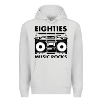 Dove Grey eighties music rocks Premium Hoodie - artisFamous