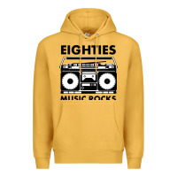 Mustard eighties music rocks Premium Hoodie - artisFamous