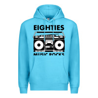 Ocean Blue eighties music rocks Premium Hoodie - artisFamous