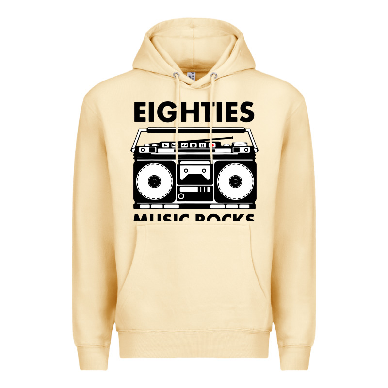 Eighties Music Rocks Premium Hoodie by artisFamous | Teevron