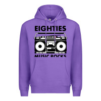 Purple eighties music rocks Premium Hoodie - artisFamous