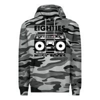 Slate Camo eighties music rocks Premium Hoodie - artisFamous
