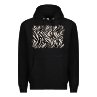 Black zebra pattern background Premium Hoodie - BarkalooDesign