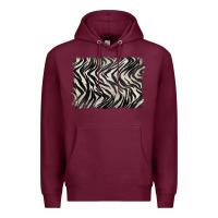 Burgundy zebra pattern background Premium Hoodie - BarkalooDesign