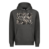 Charcoal Heather zebra pattern background Premium Hoodie - BarkalooDesign