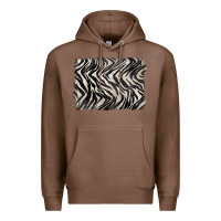 Chestnut zebra pattern background Premium Hoodie - BarkalooDesign