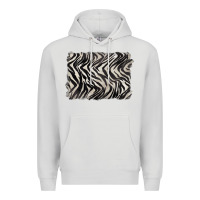 Dove Grey zebra pattern background Premium Hoodie - BarkalooDesign