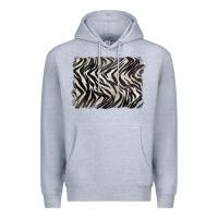 Heather Grey zebra pattern background Premium Hoodie - BarkalooDesign