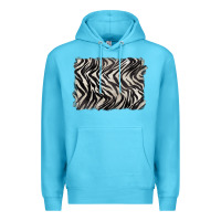 Ocean Blue zebra pattern background Premium Hoodie - BarkalooDesign