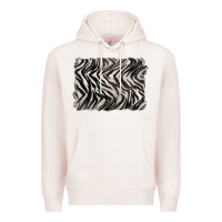 Pale Pink zebra pattern background Premium Hoodie - BarkalooDesign
