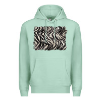 Seafoam zebra pattern background Premium Hoodie - BarkalooDesign