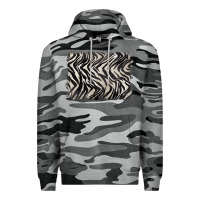 Slate Camo zebra pattern background Premium Hoodie - BarkalooDesign