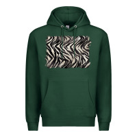 Sports Green zebra pattern background Premium Hoodie - BarkalooDesign