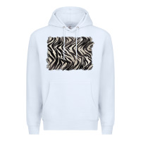 White zebra pattern background Premium Hoodie - BarkalooDesign