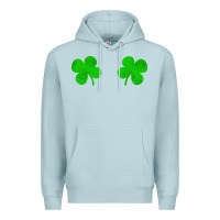 Blue Mist four leaf clover Premium Hoodie - artisFamous