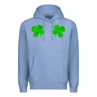 Colony Blue four leaf clover Premium Hoodie - artisFamous