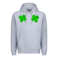 Heather Grey four leaf clover Premium Hoodie - artisFamous