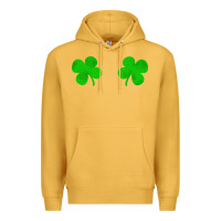 Mustard four leaf clover Premium Hoodie - artisFamous