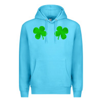 Ocean Blue four leaf clover Premium Hoodie - artisFamous