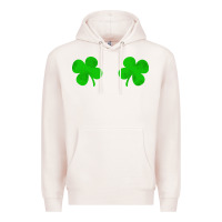 Pale Pink four leaf clover Premium Hoodie - artisFamous