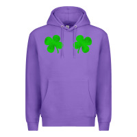 Purple four leaf clover Premium Hoodie - artisFamous