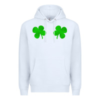 White four leaf clover Premium Hoodie - artisFamous