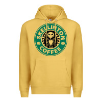 Antique Gold skeleton coffee halloween Premium Hoodie - artisFamous