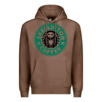 Chestnut skeleton coffee halloween Premium Hoodie - artisFamous