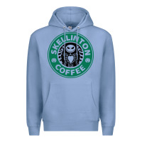 Colony Blue skeleton coffee halloween Premium Hoodie - artisFamous
