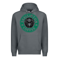 Rock skeleton coffee halloween Premium Hoodie - artisFamous