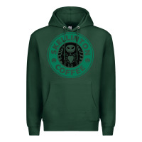 Sports Green skeleton coffee halloween Premium Hoodie - artisFamous