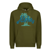 Army Green hawaii aloha art Premium Hoodie - artisFamous