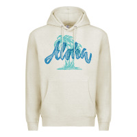 Oatmeal Heather hawaii aloha art Premium Hoodie - artisFamous