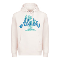 Pale Pink hawaii aloha art Premium Hoodie - artisFamous