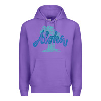 Purple hawaii aloha art Premium Hoodie - artisFamous